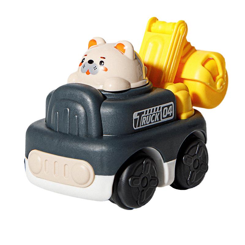 Новый Мультяшный Животное Мальчик Девочка Дети Инерционный Экскаватор Строительная Машина Детский Сад Маленький Подарок Игрушки Пластик/пластилин Материал 8.5*5.5*7