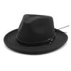 Thick Wool Felt Bell Top Wide Brim Unisex Fedora Hat