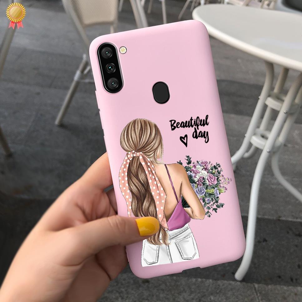 Чехол для Samsung Galaxy A11 Мальчик Девочка Забавный Мультяшный Кот Женщины Силиконовый Задний Чехол Для Samsung Galaxy A 11 SM-A115F 6.4 Funda Чехол