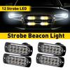4X Amber/White Truck Tow LED Grill Strobe Emergency Bar Lights Caution 12V-24V