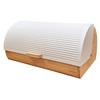 Boîte à Pain en Bois de Bambou Couvercle Coulissant, Консерватор для хлебных коробок Painen Briebe BB1162 Blanc 01130
