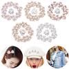 Apparel Sewing Crystal Flower-shaped Pearl Hairpins Headwear Clip Rhinestone Buttons Pearl Button