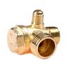 3-Port Brass Male Threaded Check Valve Connector Tool For Air Compressor