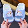 Летние нескользящие тапочки с единорогом для девочек, детей и малышей