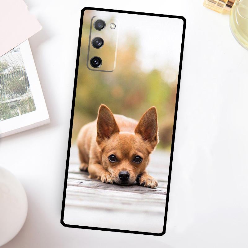 Милый Чехол с Собачками Чихуахуа для Samsung Galaxy S22 S23 S24 Ultra Plus Note 10 20 S8 S9 S10 S20 FE S21 FE Чехол