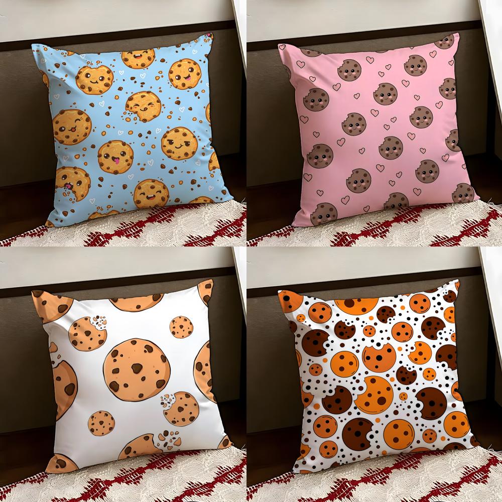 Crumbly cookie Cushion Cover Reversible Soft Durable Pillow Cover Home Car MultiScene Use for Daily Comfort