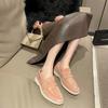 New Solid Color Flats Women Large Size  Round Toe Slip-on Versatile Leisure Ladies Shoes Handmade