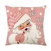 Christmas Pillow Cover Cartoon Santa Printed Pillow Cover Home Decor Pillow Cover