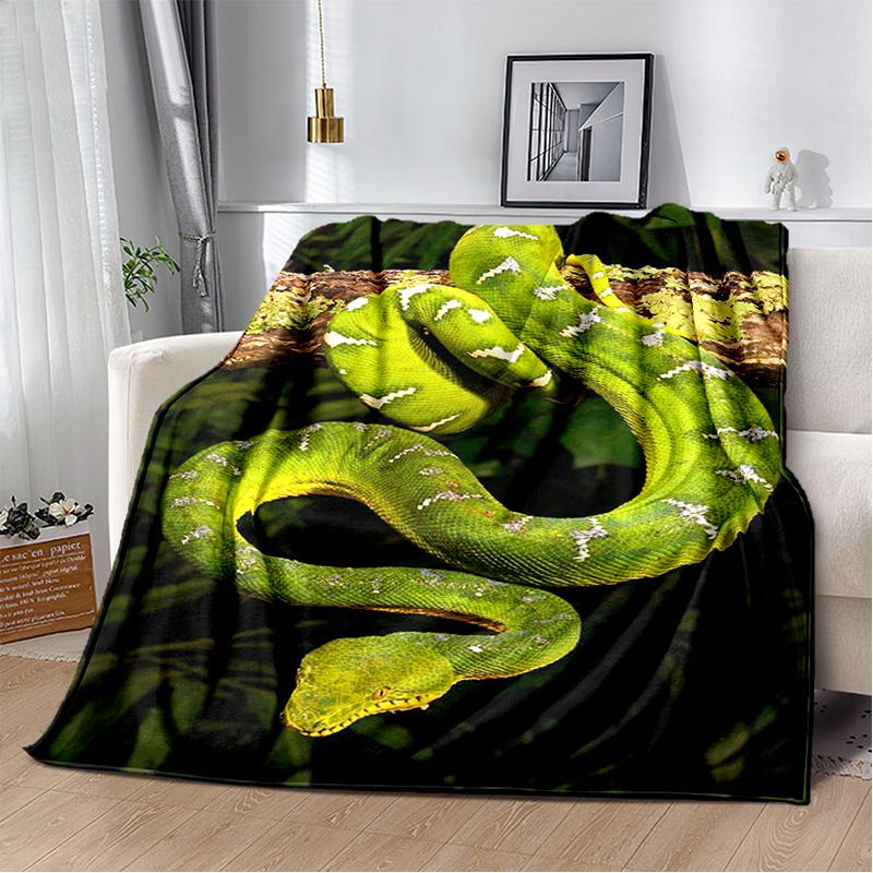 Gothic Snake Serpent Python Viper Blankets Soft Throw Blanket for Home Bedroom Bed Sofa Picnic Travel Office Cover Kids gift