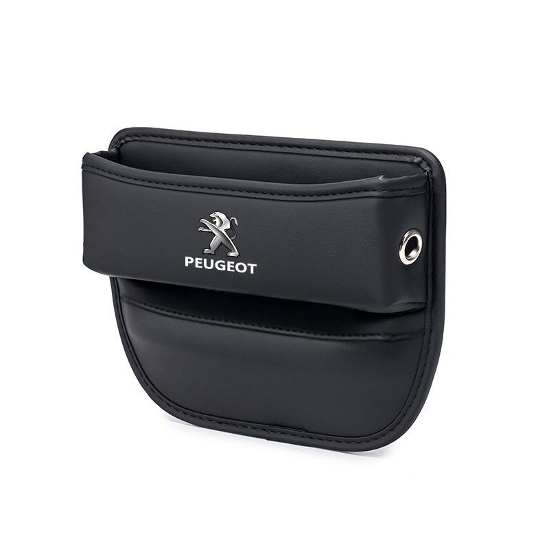 Leather car seat gap storage box leak-proof storage bag for Peugeot 2008 208 308 508 4008 408 3008 307 207 107 607 106 406 407