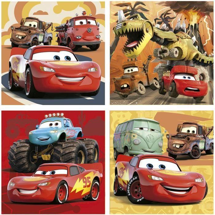 CARS Progressive Puzzle - Case of 4 Puzzles - Educa® - 12-16-20-25 Pieces