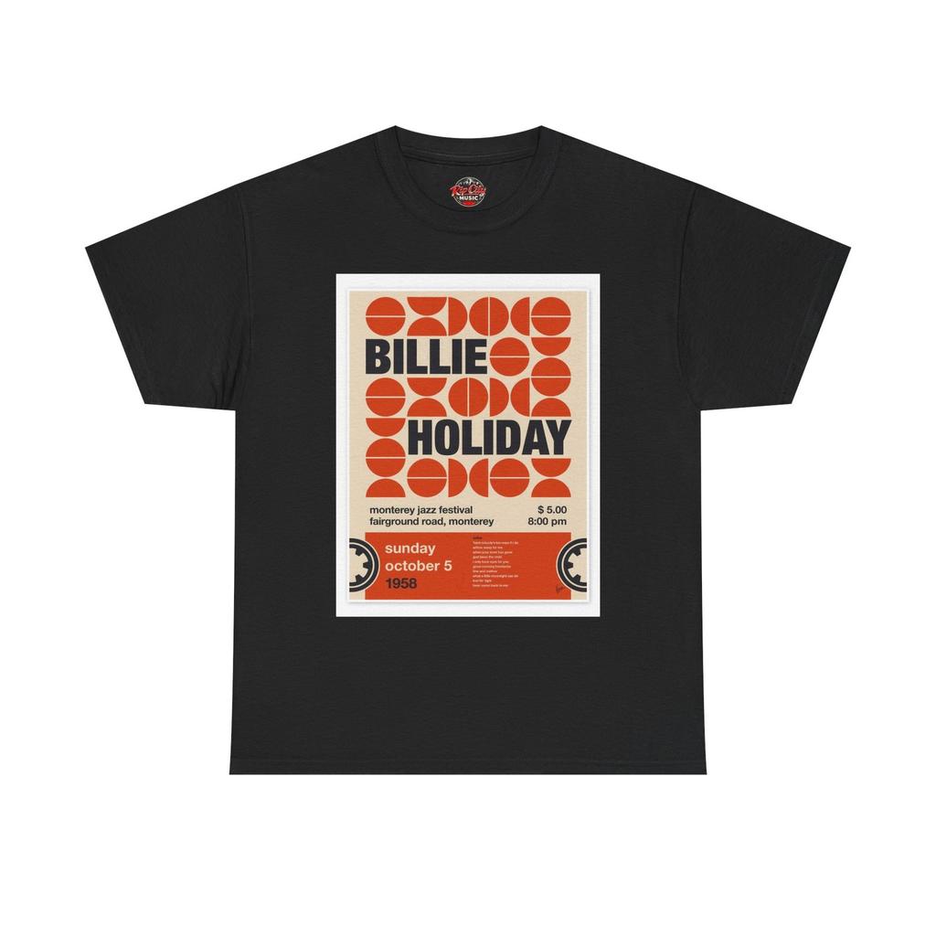Billie Holiday Oct 5 Monterey Fairgrounds CA Retro Concert Poster T-Shirt