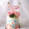 DIY Baby Shower Stars Bunting Gold Banner Cake Flags Cake Topper Baking Decoration Party Supplies