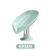Soap Holder Drain Water Soap Dish Leaf Shape Soap Box Shower Soap Drainer Suction Cup Soap Container Modern Bathroom Accessories