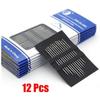 12Pcs Stainless Steel Sewing Needles Sets with Side Hole for Elderly, DIY Jewelry, Household Sewing Accessories