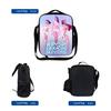 K-Pop 3-Piece School Backpack Set Multicolor Student Backpack Crossbody Bag Pencil Case Combo Campus Bag