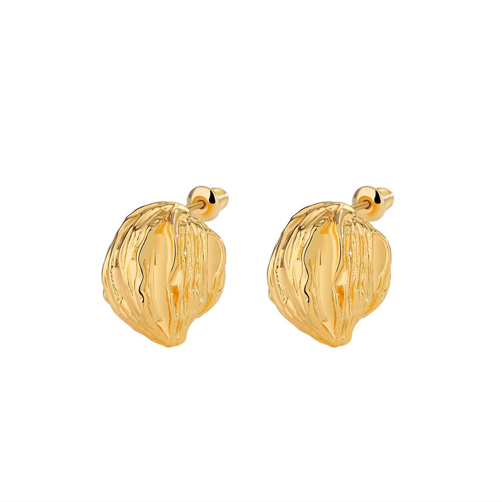 Модные универсальные серьги OL commuter, нишевые серьги с иглами из серебра 925 пробы с индивидуальной текстурой ореха