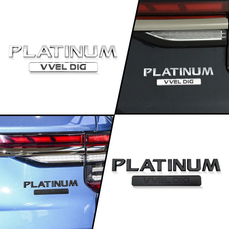 PLATINUM VVEL DIG Trunk Decal Sticker Emblem Badge Styling Fender Logo For Patrol Armada Y62 2013-2017