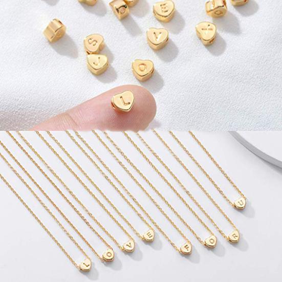 Мода Женщины Письмо Сердце Подвеска Титановая Сталь Цепочка Ожерелье Ювелирное Изделие Подарок