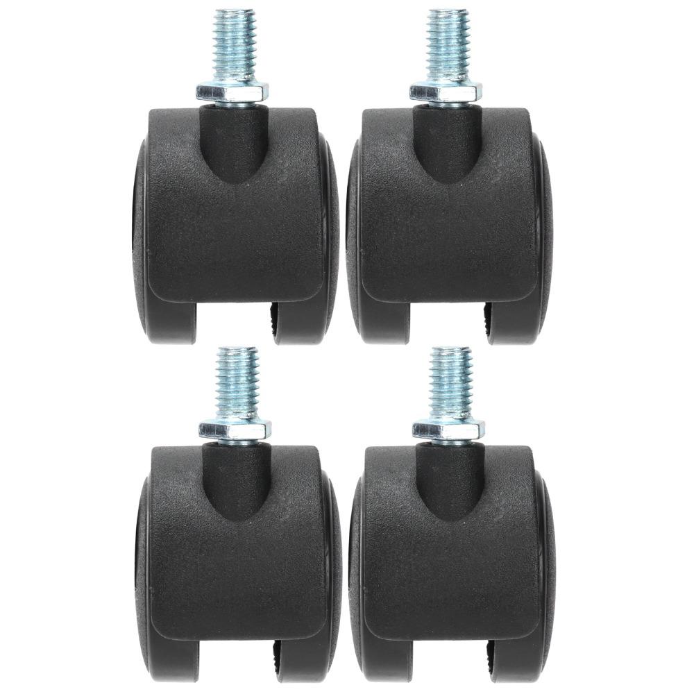 4pcs Black Locking Caster Wheels With Brake Furniture Caster Wheels Swivel Caster Wheels Furniture