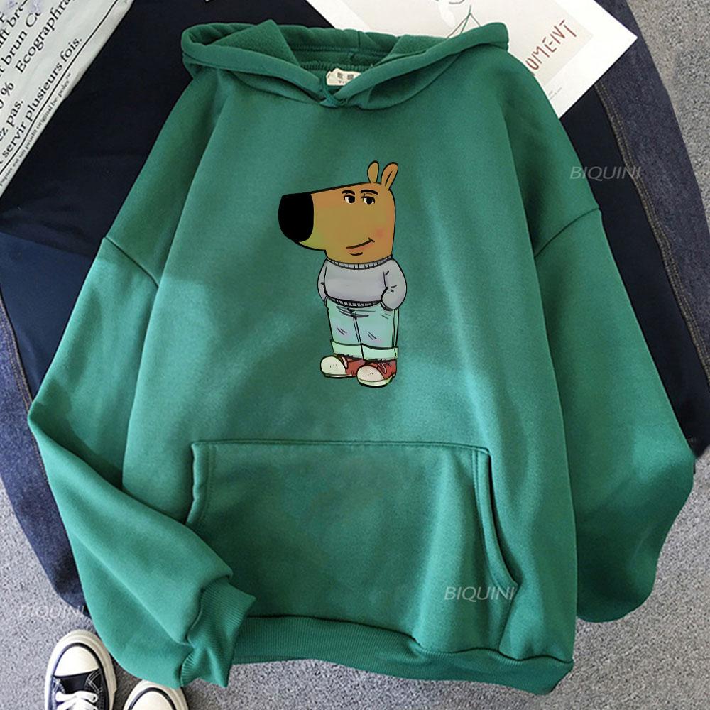 Толстовки Chill Guy с капюшоном и забавным графическим принтом, зимние с капюшоном и длинным рукавом, удобные мужские/женские топы
