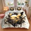 3pcs Pokémon Print Cover Set Ultra Soft, Breathable, and Comfortable Bedding with Stylish Design for Bedroom and Guest Room Decor 1 Cover and 2 M