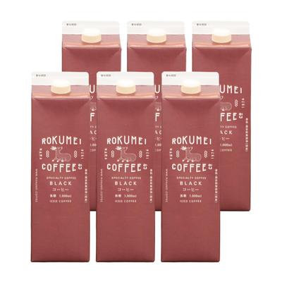 Rokumei Coffee Жидкий кофе 1000 мл 6 Iced Cafe Au Cafe Latte home [Без сахара / бутылки] Кофе, молоко, (для использования)
