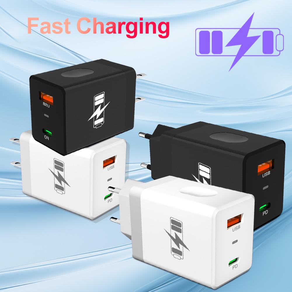 Thumbprint Dual USB 2.4A Travel Charger - US, EU, KR, UK Plugs