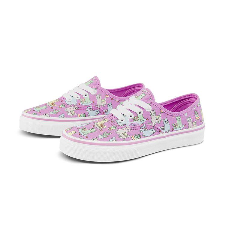 Vans Authentic Canvas Low Top Skate Shoes Pink Kids Sneaker VN0A3UIV30N