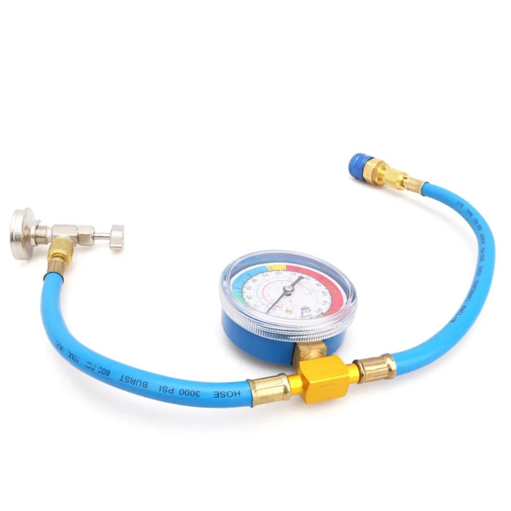 AC U Charge Hose With Gauge A/C R134A Charging Hose Auto Maintenance Efficient Charging High-quality Materials