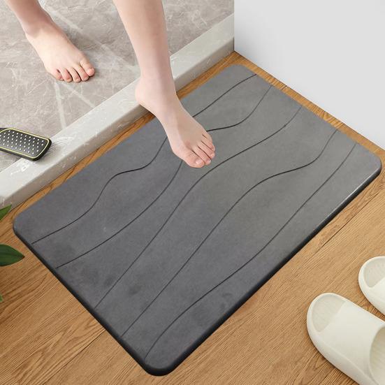Коврик для пола в ванной комнате Быстро впитывающий Быстросохнущий Диатомовая грязь Противоскользящий коврик для входа Легко