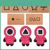 Game Round Squid Six Invitation Card Pop It Simple Dimple Stress Reliever Toys