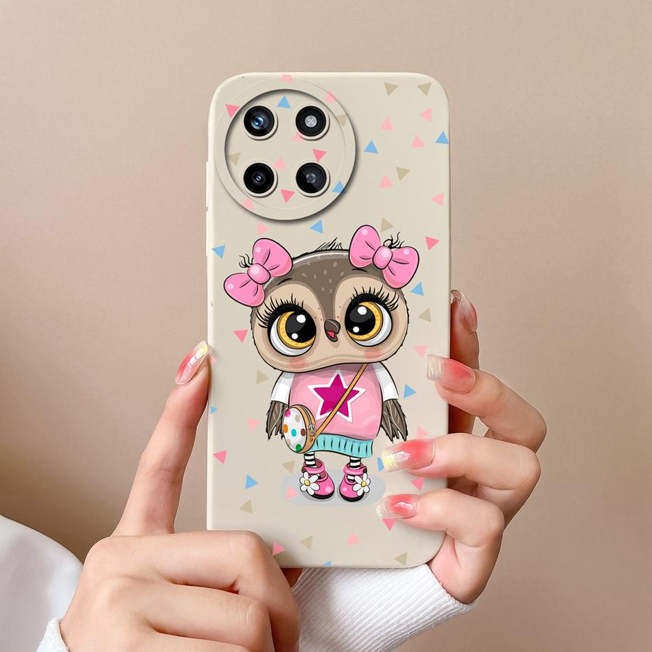 Для OPPO Realme 11 4G Чехлы для телефона Модный корпус Мягкий жидкий силикон Защита камеры Задняя крышка Для Realme11 Противоударный Funda