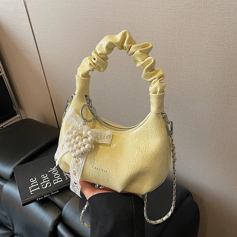 Сумка-пельмень женская новая летняя универсальная цепочка сумка-мессенджер плиссированная портативная маленькая сумка тренд