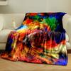 The pattern features vivid, swirling strokes blending bright, vibrant colors. for all seasons blanket lunch break throw gift