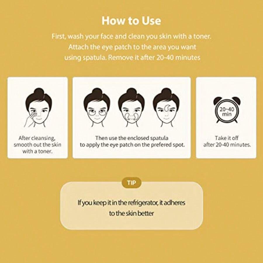 SNP 24K Золотой Укрепляющий Патч для Глаз 1,25 г(60ea) , 11900 мг коллагена с 24-каратным золотом для подтяжки и увлажнения