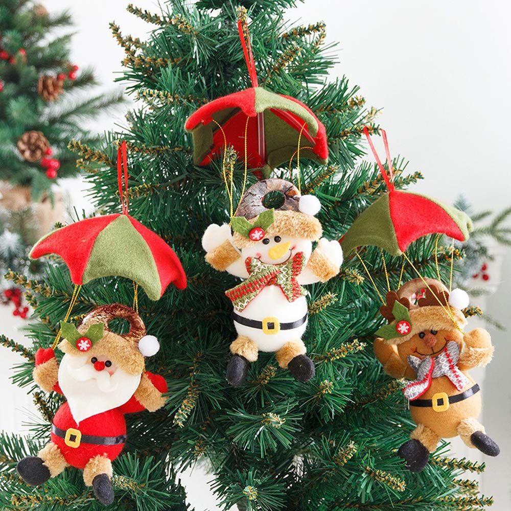 Christmas Tree New Year Xmas Santa Claus Hanging Ornament Christmas Decoration Parachute Pendant