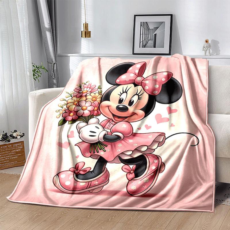 1pc Minnie Printing Blanket - Soft, All-Season Throw for Living Room, Bedroom,Travel