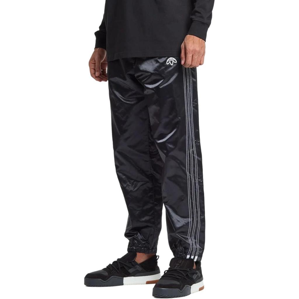 adidas Оригинальные повседневные брюки с логотипом в виде трилистника в полоску и эластичной резинкой на талии, мужские брюки черного цвета CV5256