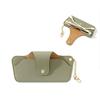 with Bag Pendant Leather Glasses Case Solid Color Eyewear Protector  Sun Glasses