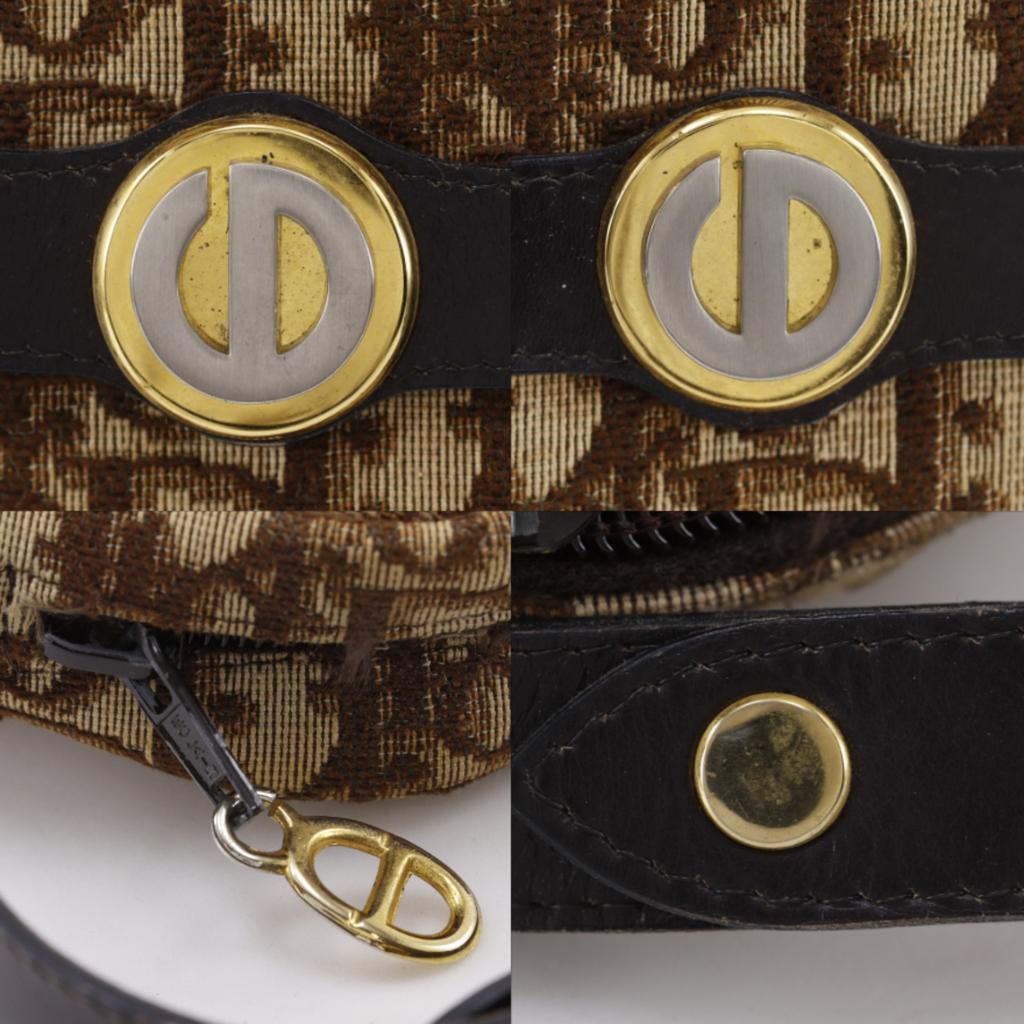 Dior Trotter Shoulder Bag vintage Brown canvas Women Used