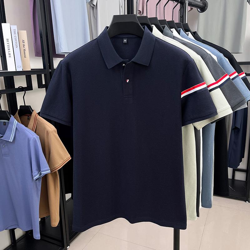 [Hong Kong Goods Withdrawal] Simple And Atmospheric Thin Short-Sleeved Men'S Polo Shirt Business And Leisure Spot