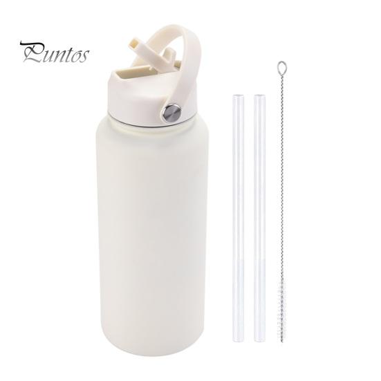 1000ml Stainless Steel Water Bottle with Straw BPA-Free Leak-Proof Insulated 24 Hours Cold 12 Hours Hot Sport Bottle