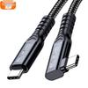 Угловой USB4 Type-C кабель для передачи данных, 8K HD, скорость передачи 40 Гбит/с / 80 Гбит/с, 5А, 240 Вт, Совместим с Thunderbolt 4/5