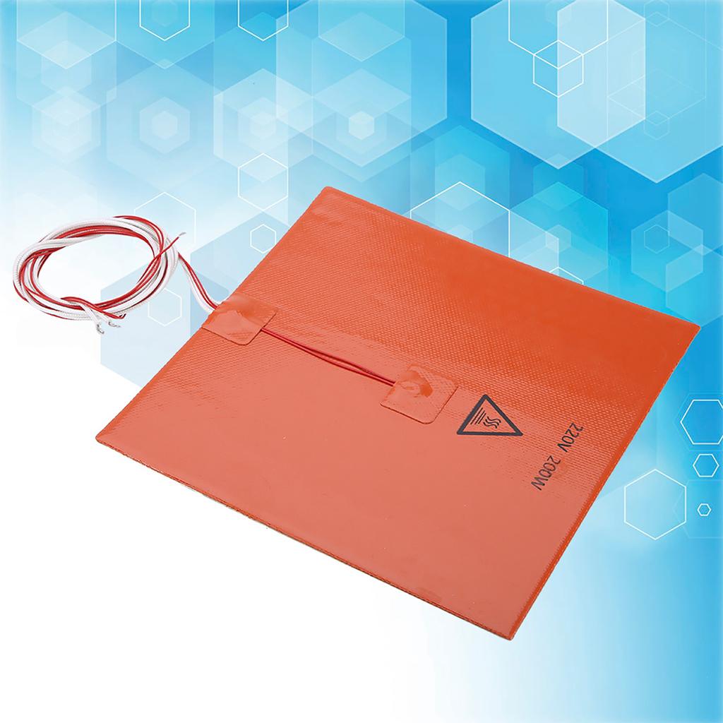 3D Printer Accessories Silicone Hot Heated Bed Heating Pad (220V 200W 200*200mm)