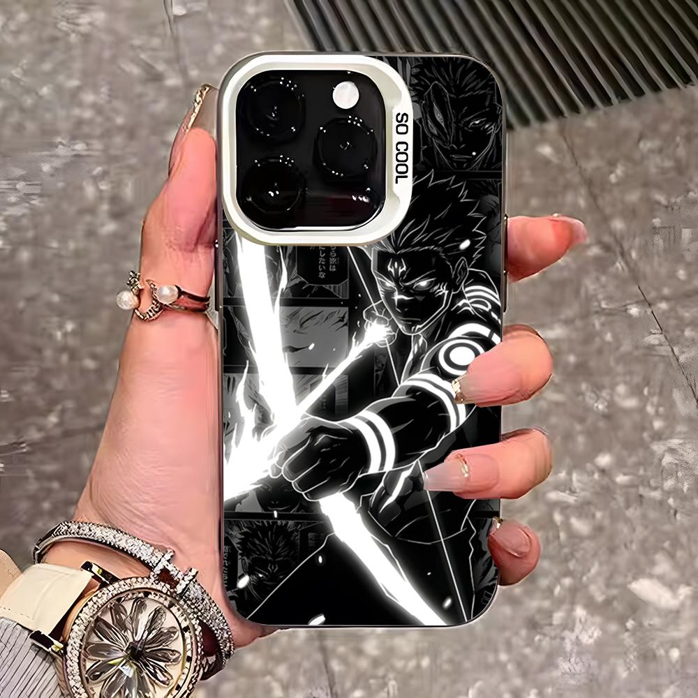 Крутой чехол для телефона Сатору Годжо из Jujutsu для iPhone 17 Pro Max 16 15 14 13 11 12 Mini Xs Xr 8 Plus Se Цвет Серебристый