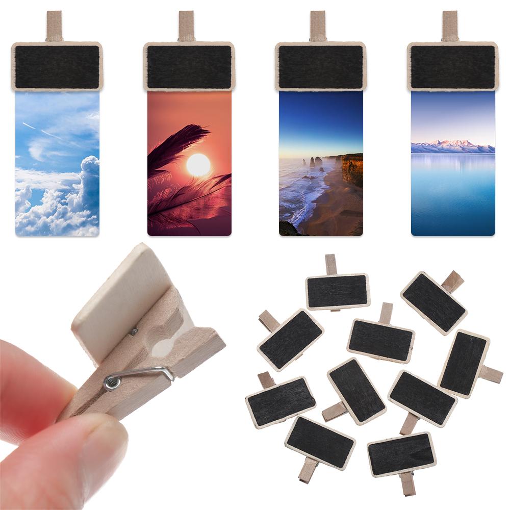 Garden Ornament Label Memo Price Stand Mini Blackboard Message Note Clip Chalkboard Notice Sign