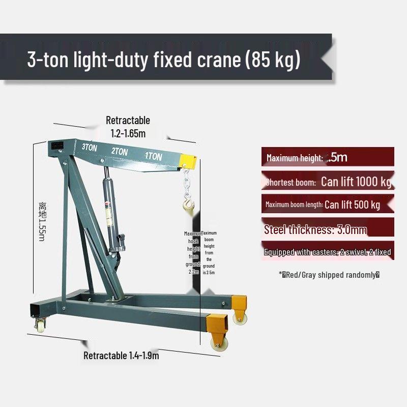 Hydraulic Engine Lifting Hoist & Rotating Mobile Crane for Auto Repair and Maintenance