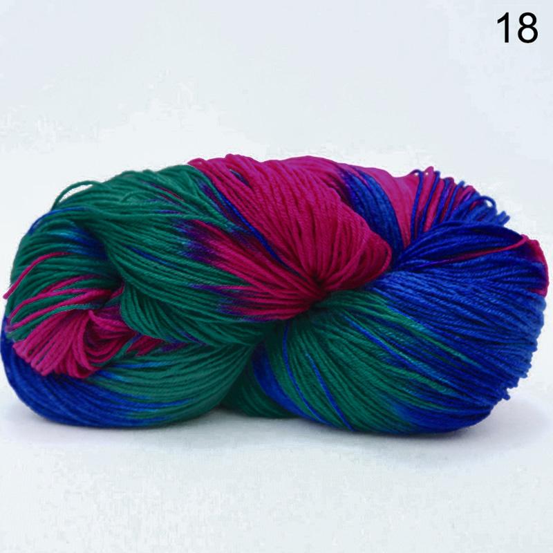 1Roll DIY Yarn Multicolor Knitting Wool Hand Crocheted Cotton Wool Yarn Baby Scarf Soft Warm