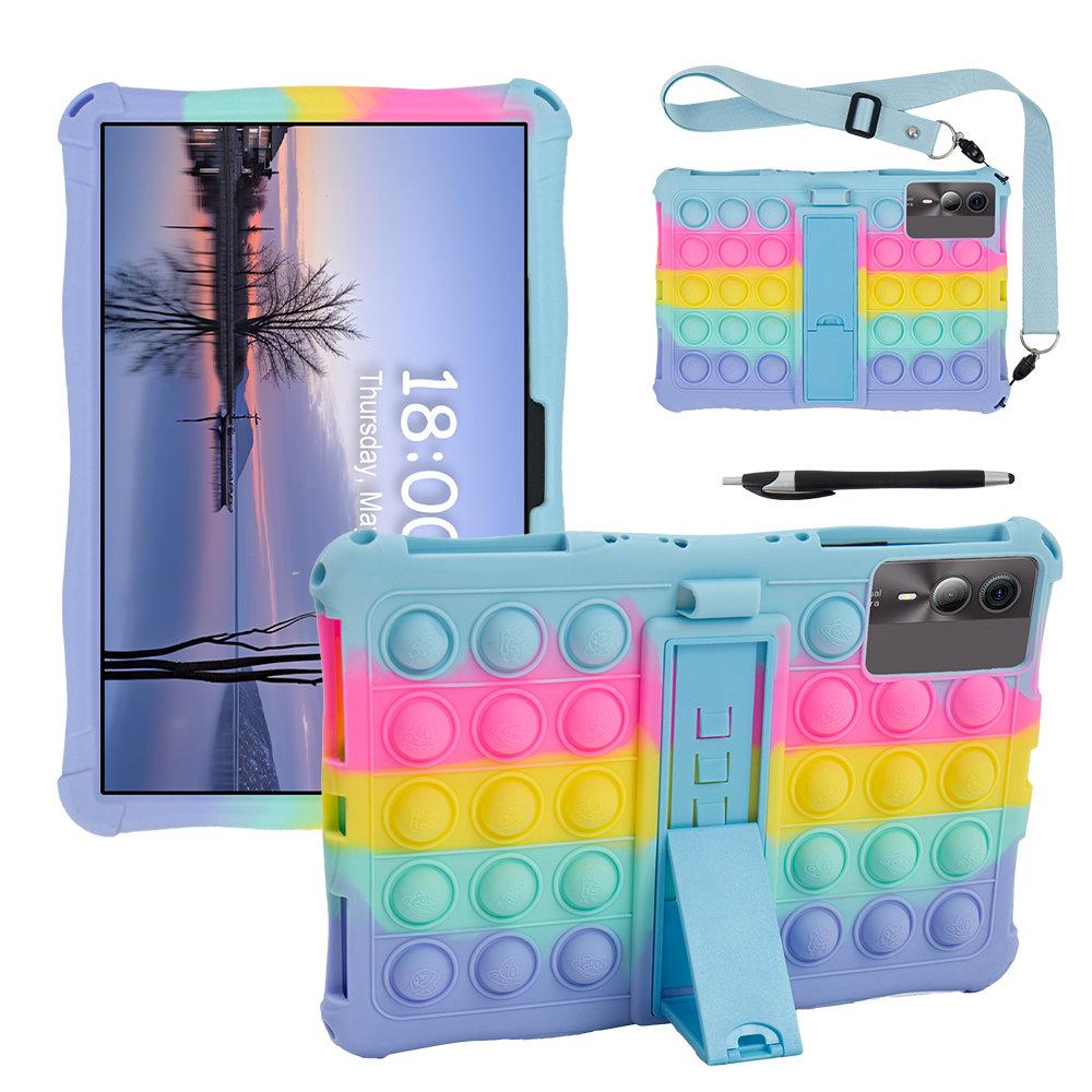 Мягкий чехол-подставка Bubble для Blackview Tab 90 Wifi 2025 с плечевым ремнем, защитный детский чехол для планшета
